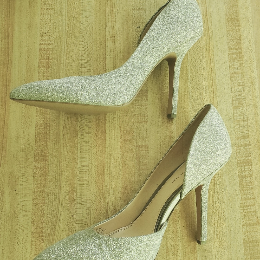 Bcbgeneration Silver Glitter Heels - image 5